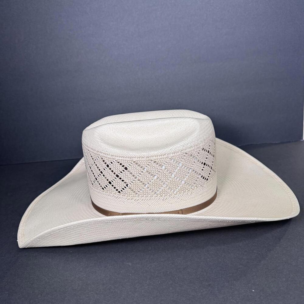Bigger Hats, Cowboy Hat Hollywood Ivory Size 7 1/8 Straw Hat - Picture 9 of 10